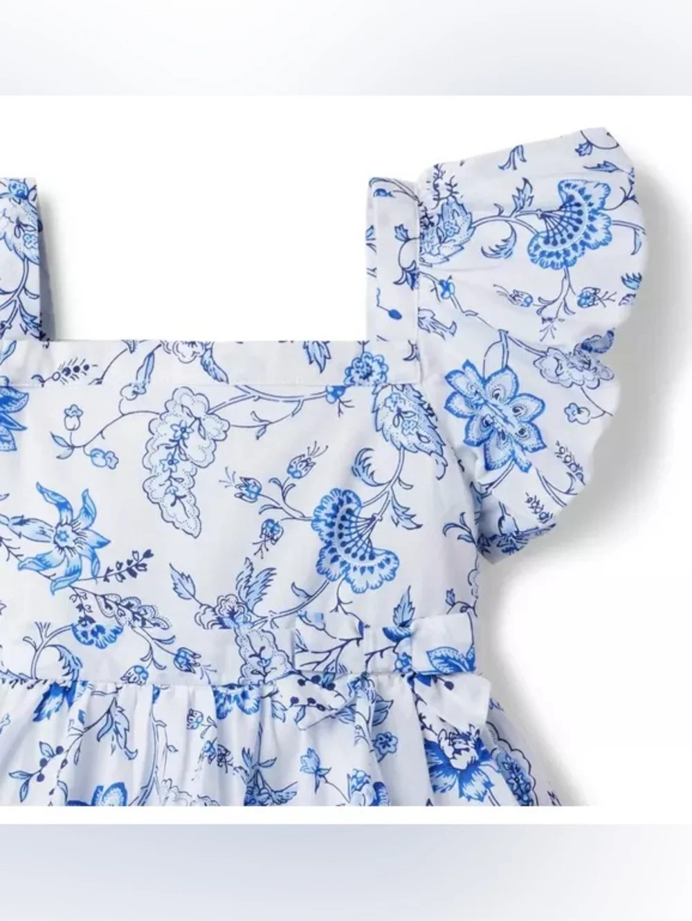 Janie and Jack Floral Tiered Bubble Sleeve Dress